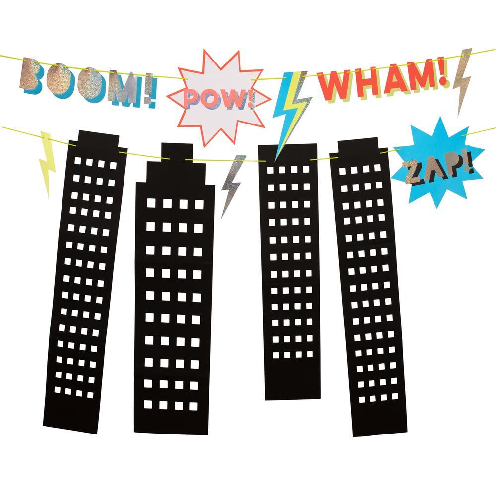 SUPERHEROES GARLAND Meri Meri Garlands & Banners Bonjour Fete - Party Supplies