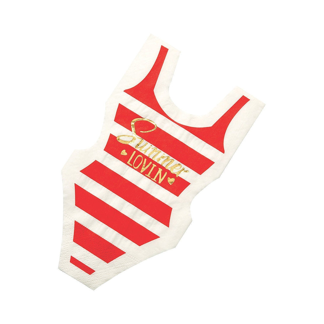 SWIMSUIT SHAPED NAPKINS Fun Express Bonjour Fete - Party Supplies
