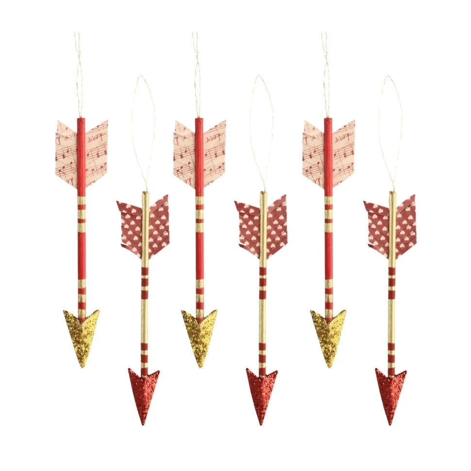 VALENTINE ARROW ORNAMENTS Bethany Lowe Designs Bonjour Fete - Party Supplies