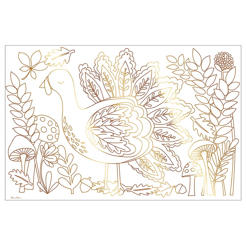 THANKSGIVING COLORING POSTERS Meri Meri Thanksgiving Favors Bonjour Fete - Party Supplies