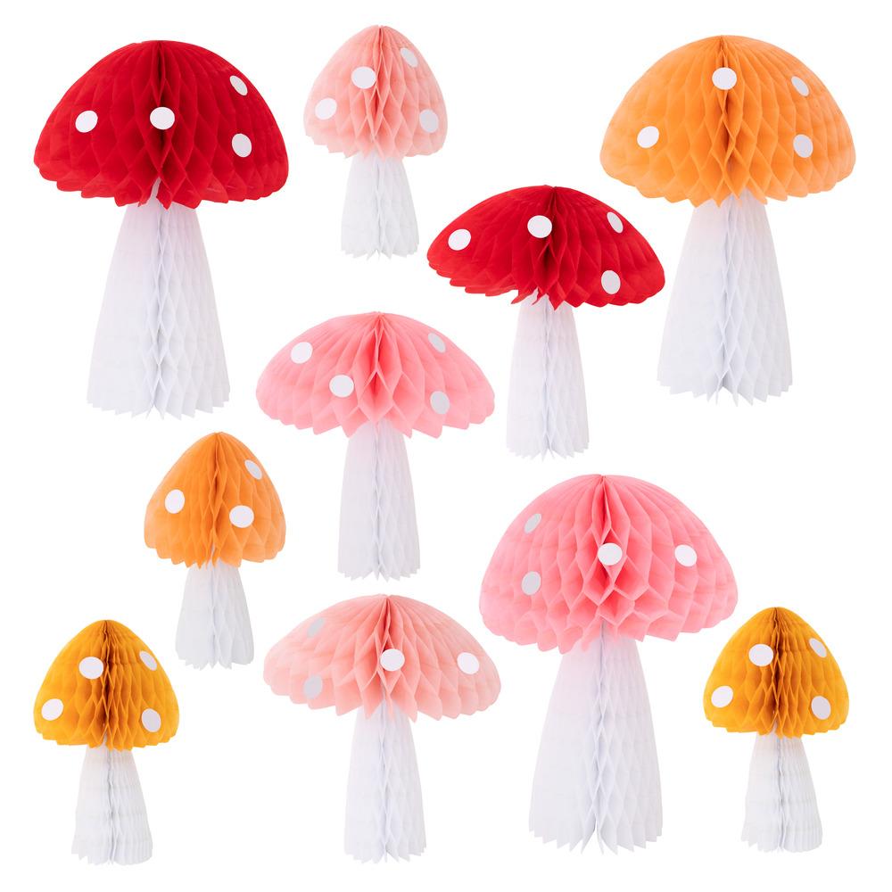 HONEYCOMB TOADSTOOL DECORATIONS Meri Meri Decorations Bonjour Fete - Party Supplies