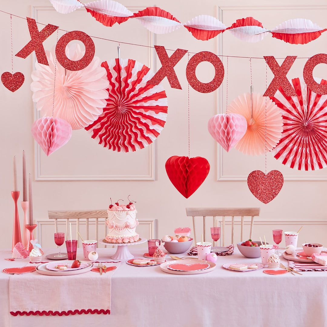 Honeycomb Hearts Garland Bonjour Fete Party Supplies Valentine's Day Party Decorations