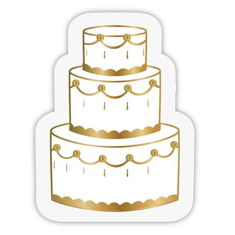 LAYERED CAKE SHAPED DIE CUT NAPKIN Slant Napkins Bonjour Fete - Party Supplies