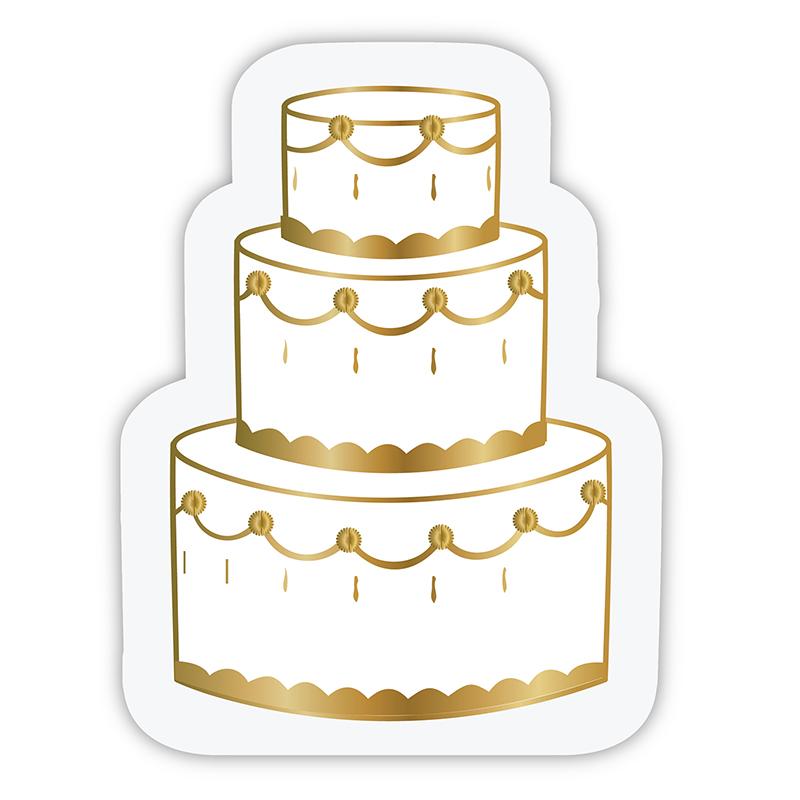 LAYERED CAKE SHAPED DIE CUT NAPKIN Slant Napkins Bonjour Fete - Party Supplies