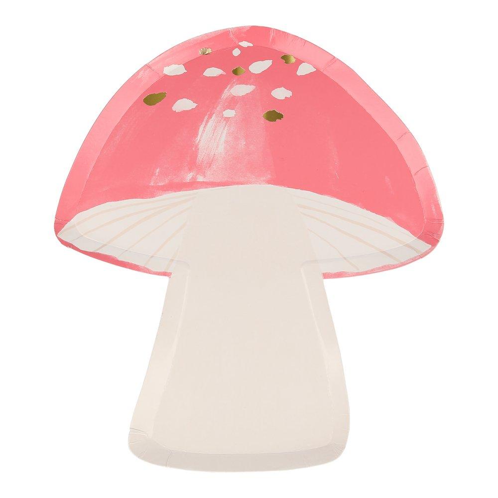 FAIRY TOADSTOOL PLATE Meri Meri Plates Bonjour Fete - Party Supplies