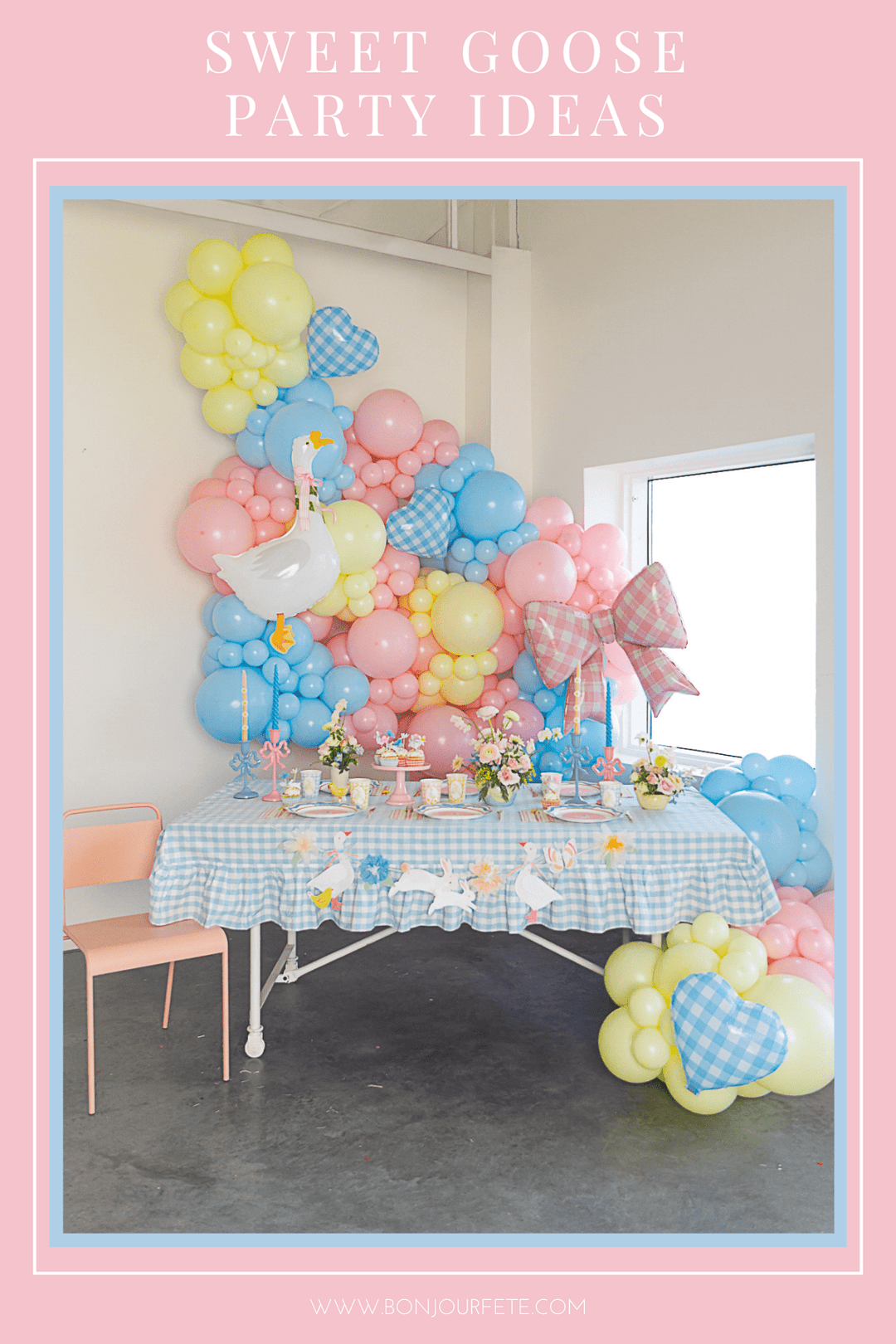 Sweet Goose Party Ideas for Birthdays, Baby Showers & Easter Celebrations blog post