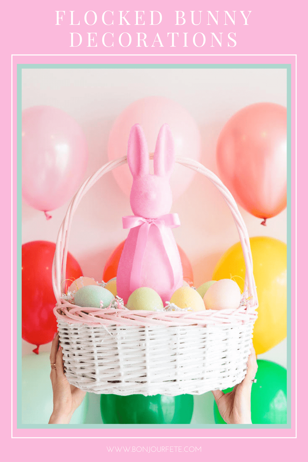 Decorate for Easter with Flocked Easter Bunnies blog post