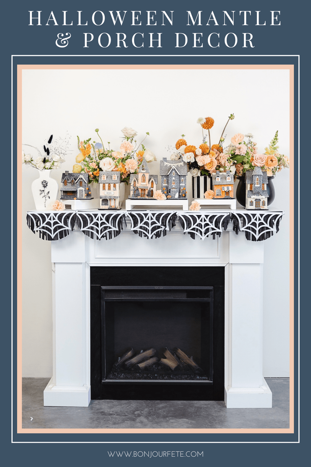 Best Halloween Mantle & Halloween Front Porch Decor Ideas blog post