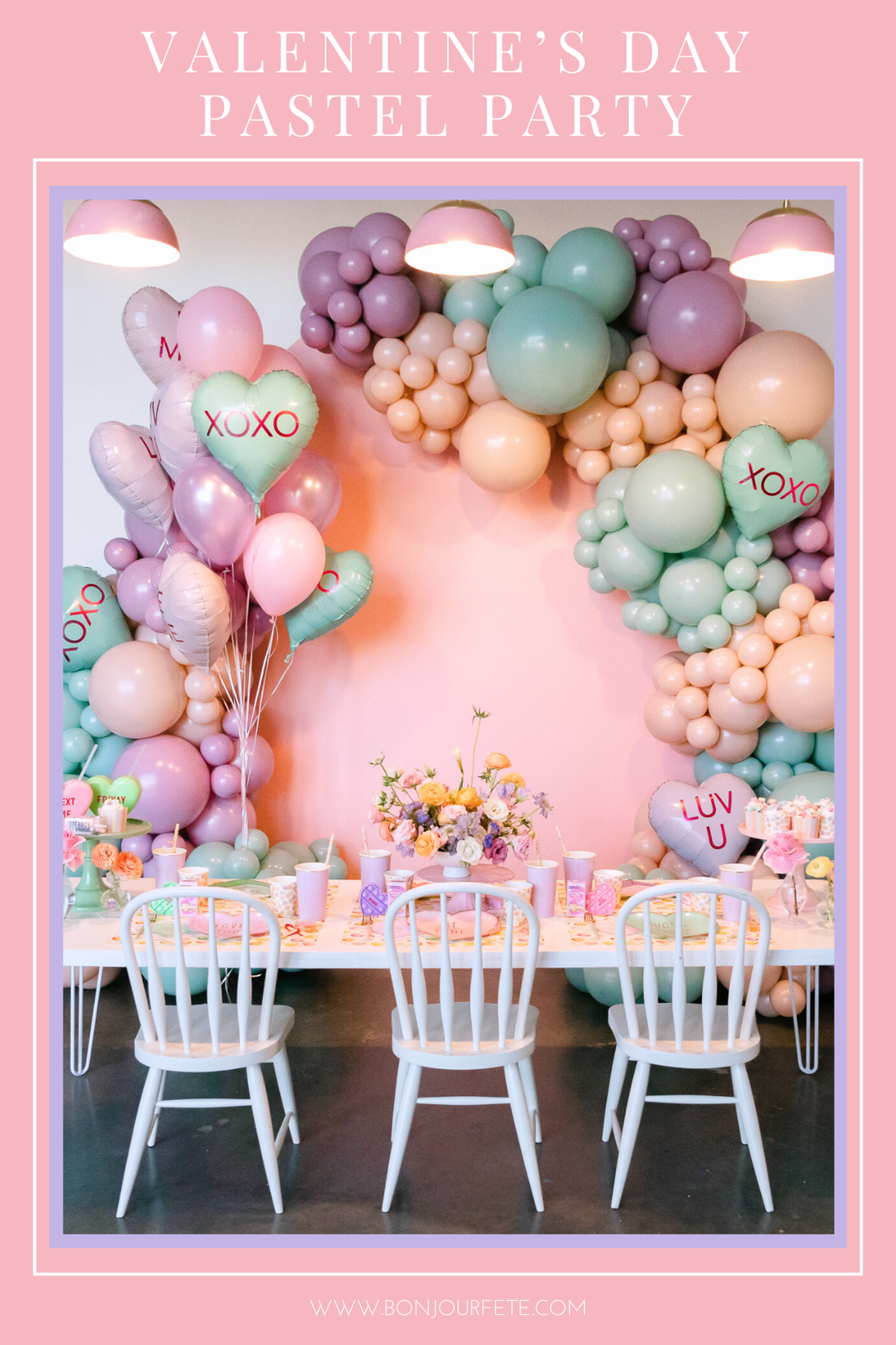Pastel Valentine's Day Party Ideas and Decorations blog post