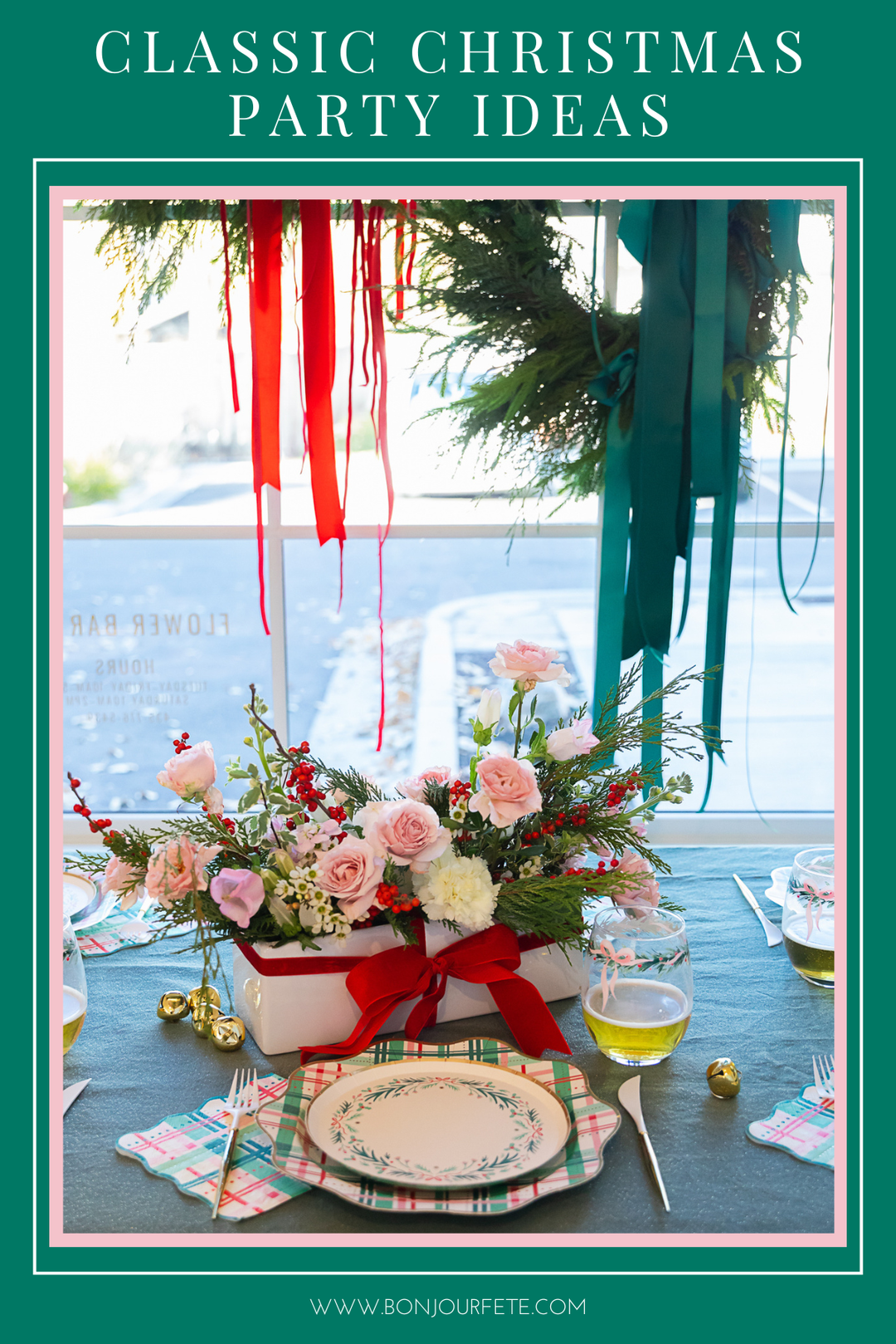 How to Host a Classic Christmas Party: Tablescape & Decor Ideas blog post