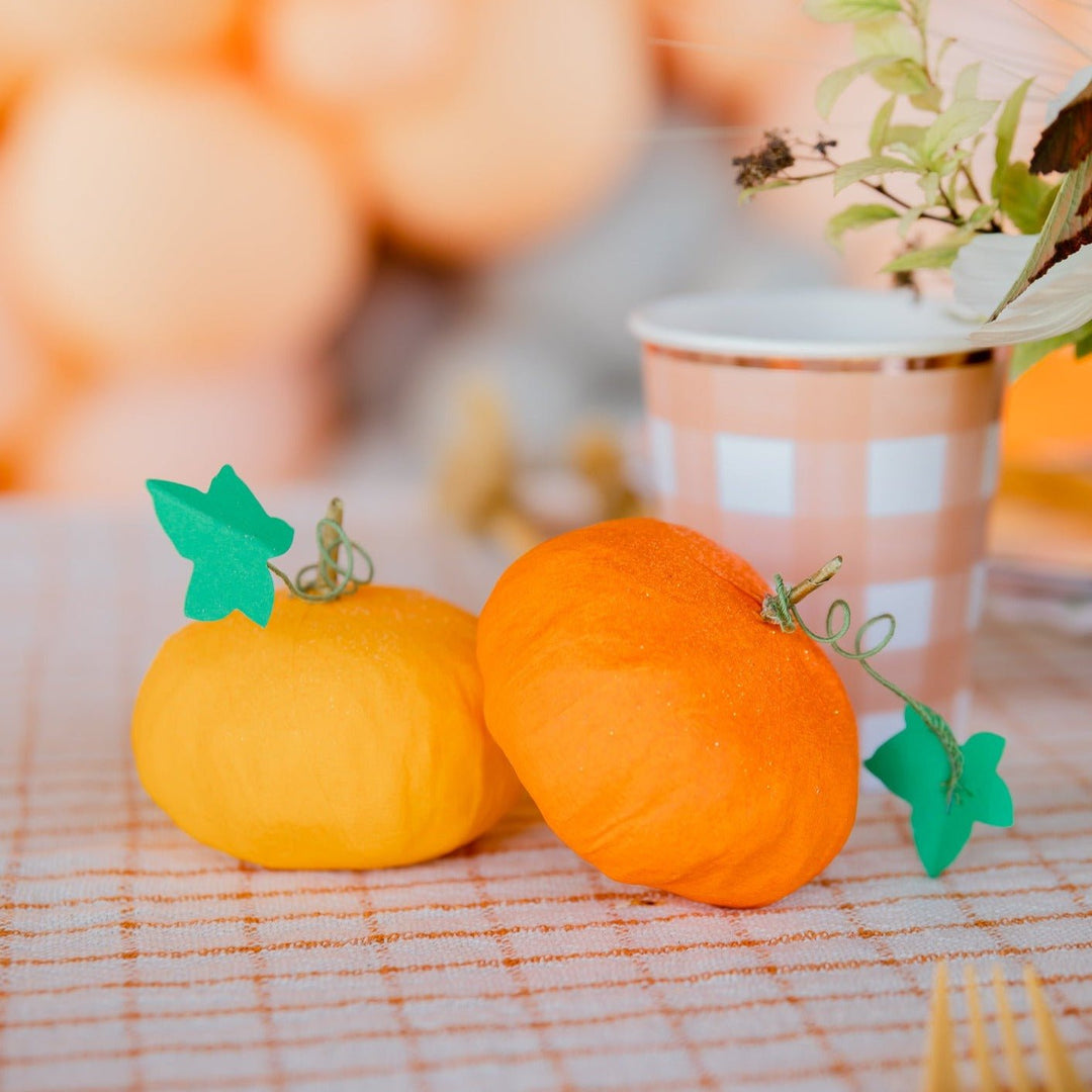 Mini Pumpkin surprise balls and thanksgiving party favors and crackers