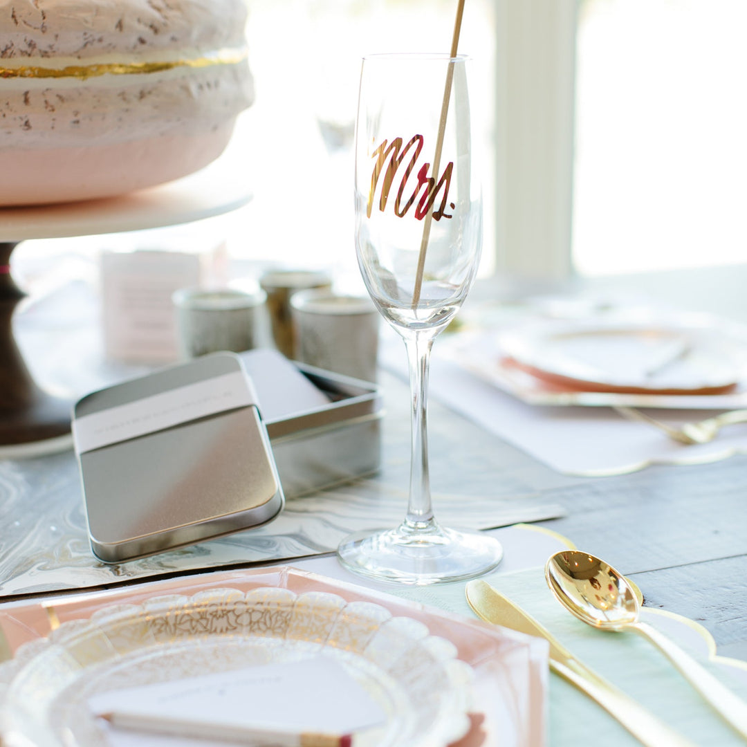 Bridal shower party supplies and bridal shower decorations.
