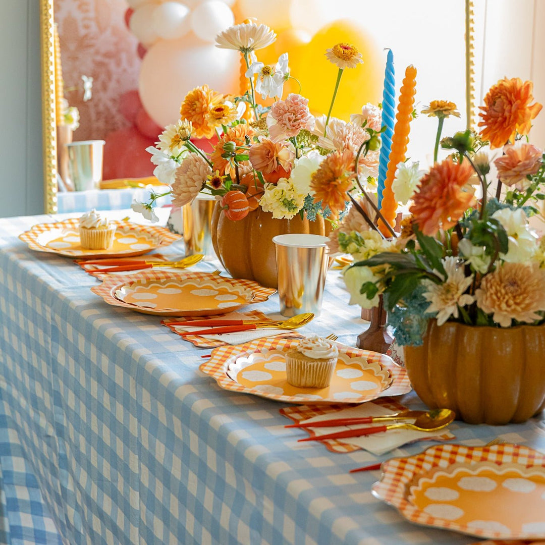 Gingham Tablecloths, Napkins & Party Tableware