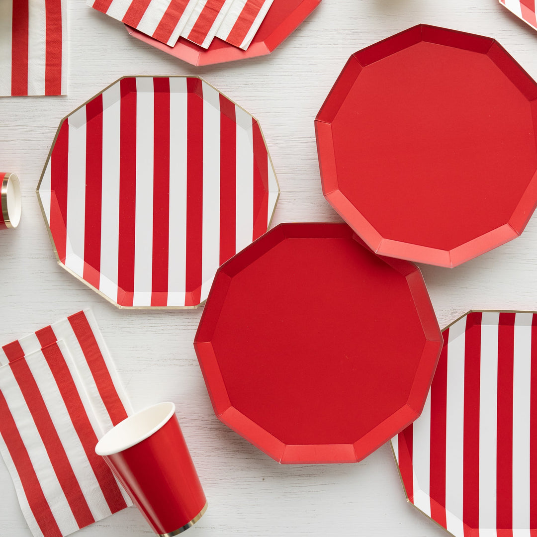 Striped party supplies to use for any party theme.
