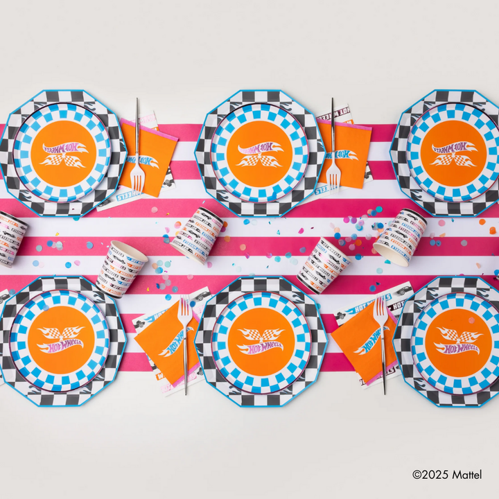 HOT WHEELS™ X BONJOUR FETE ORANGE SMALL NAPKINS Bonjour Fete Napkins HOT WHEELS™ X BONJOUR FETE ORANGE SMALL NAPKINS Bonjour Fete - Party Supplies