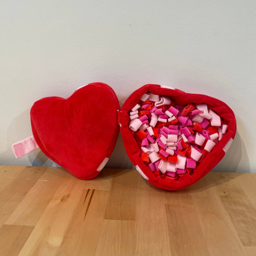 VALENTINE'S HEART INTERACTIVE SNUFFLE DOG TOY The Foggy Dog Holiday Pet VALENTINE'S HEART INTERACTIVE SNUFFLE DOG TOY Bonjour Fete - Party Supplies