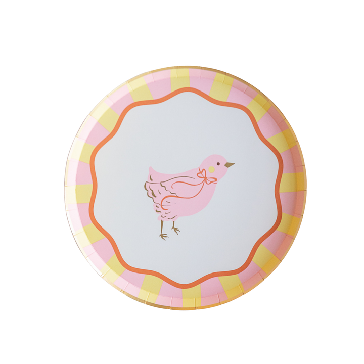 SWEET CHICK EASTER SMALL PLATES Bonjour Fete Plates SWEET CHICK EASTER SMALL PLATES Bonjour Fete - Party Supplies
