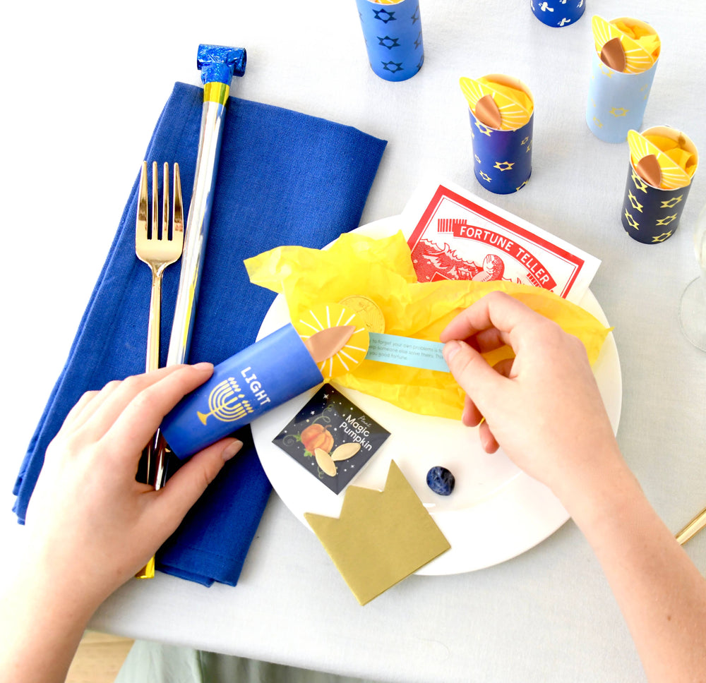 HANUKKAH SURPRISE CANDLE TOPS Malibu Hanukkah Bonjour Fete - Party Supplies