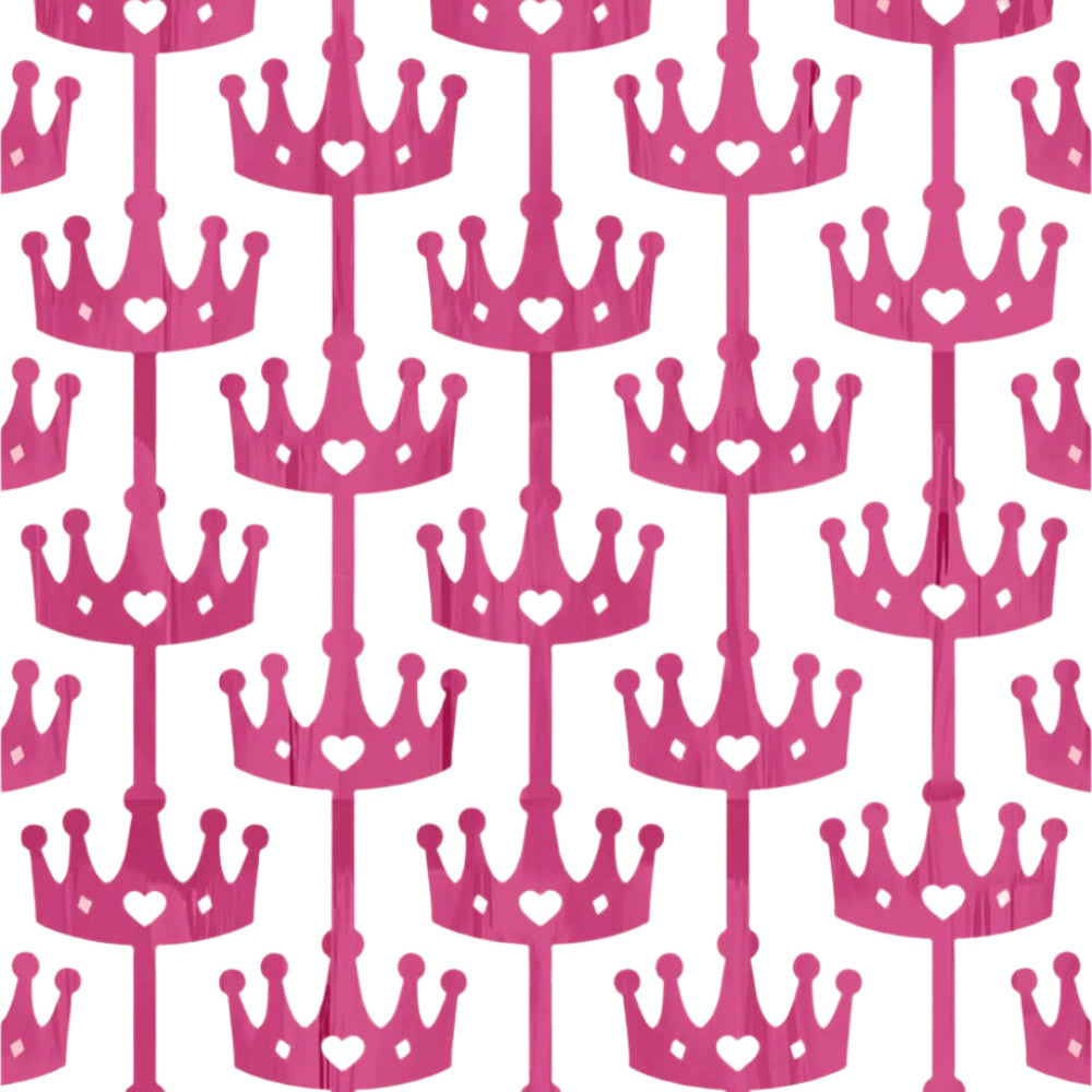 PRINCESS CROWN FOIL CURTAIN xo, Fetti xo, Fetti Collective PRINCESS CROWN FOIL CURTAIN Bonjour Fete - Party Supplies