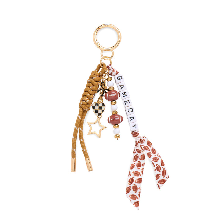 Game Day keychain with footballs