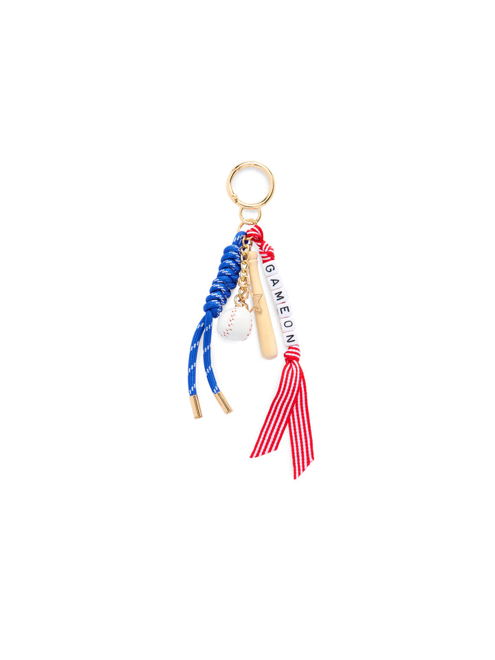 Shiraleah "Game On" Baseball Bag Charm/Key Ring, Blue