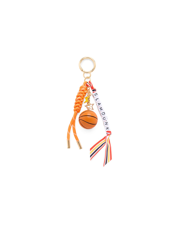Shiraleah "Slam Dunk" Basketball Bag Charm/Key Ring, Orange