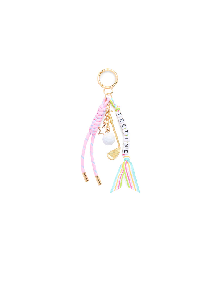 Shiraleah "Tee Time" Golf Bag Charm/Key Ring, Pink