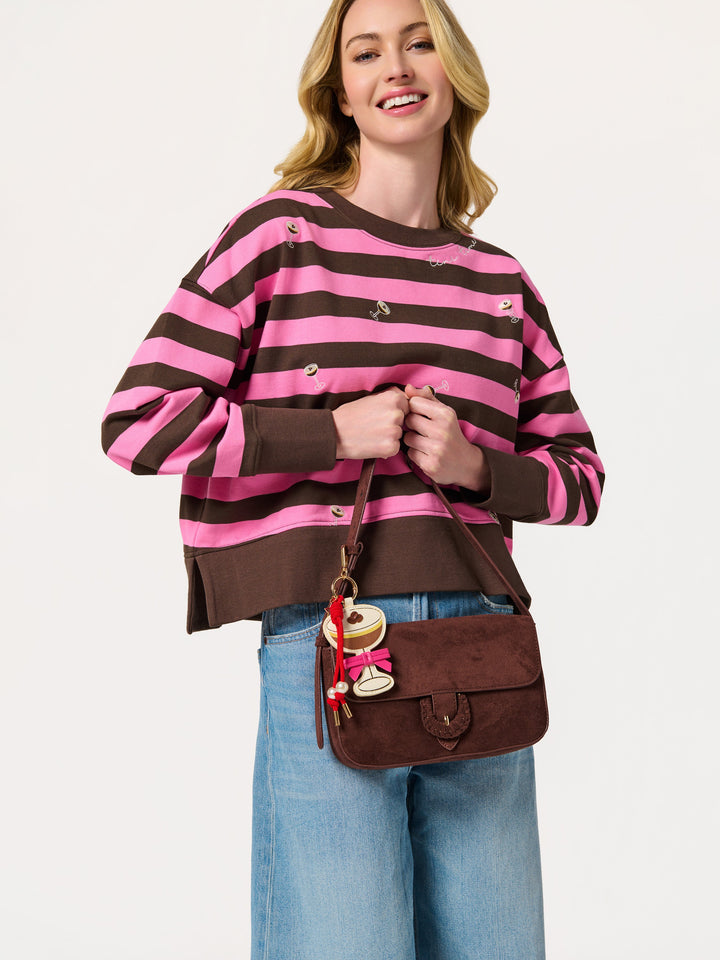 Shiraleah Espresso Martini Bag Charm/Key Ring, Multi
