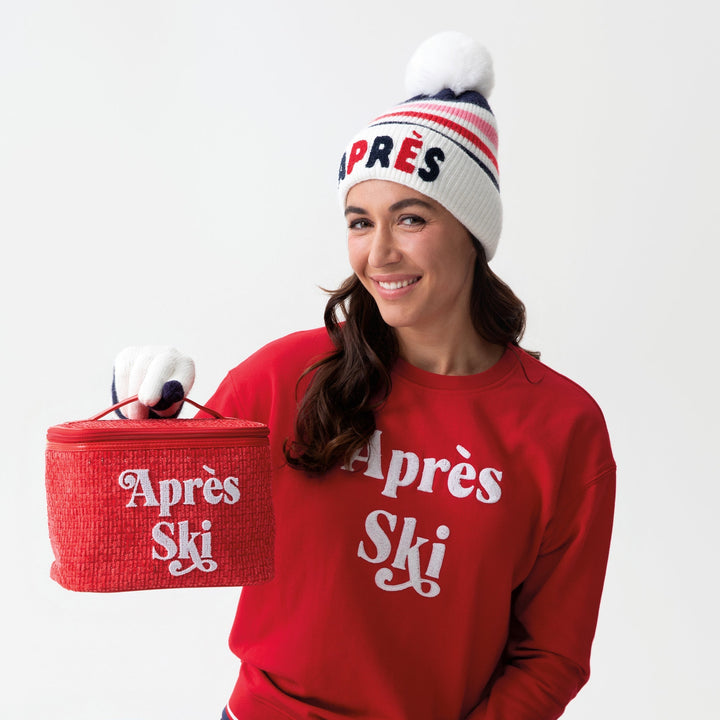 Shiraleah "Apres Ski" Sweatshirt, Red Shiraleah Retail Sweatshirts Shiraleah "Apres Ski" Sweatshirt, Red Bonjour Fete - Party Supplies
