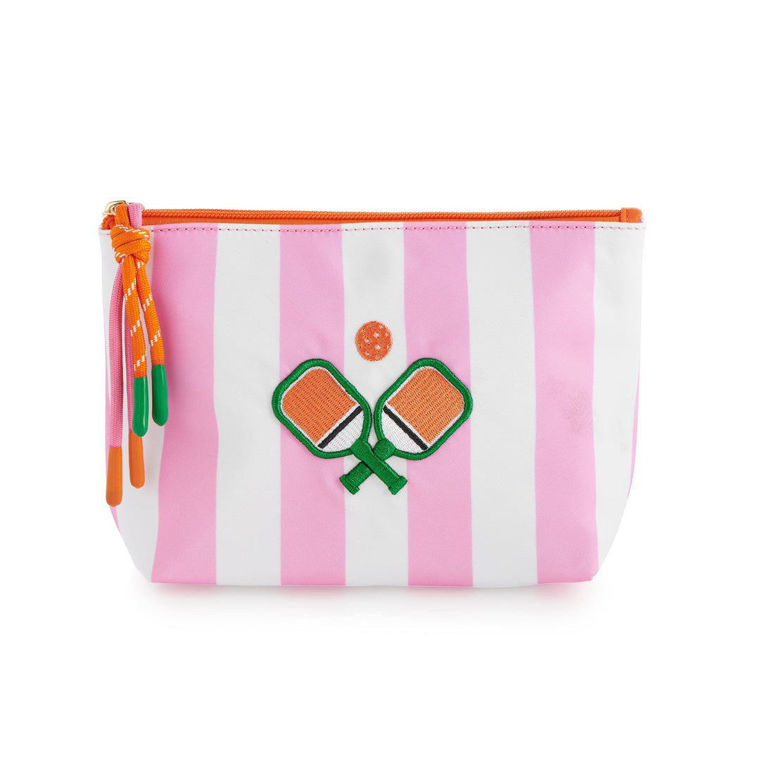 Shiraleah Stripe Paddles Medium Zip Pouch, Multi Shiraleah Retail Zip Pouches Shiraleah Stripe Paddles Medium Zip Pouch, Multi Bonjour Fete - Party Supplies