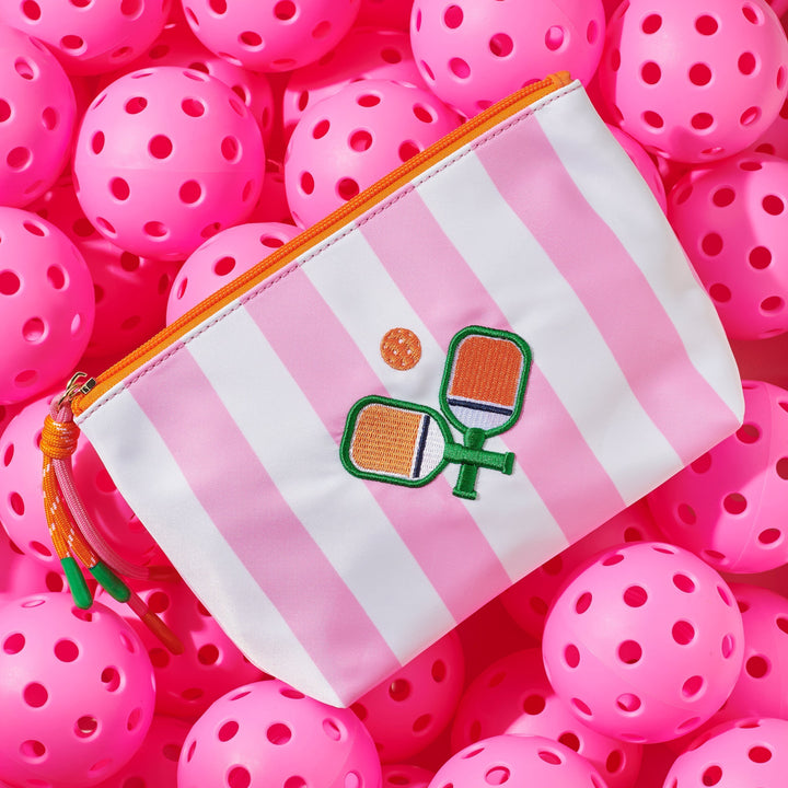 Shiraleah Stripe Paddles Medium Zip Pouch, Multi Shiraleah Retail Zip Pouches Shiraleah Stripe Paddles Medium Zip Pouch, Multi Bonjour Fete - Party Supplies