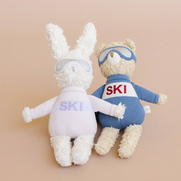 Plush Bunny Ski Toy Baby Kid Stuffed Animal Snow Resort Gift: Default Title The Blueberry Hill Plush Bunny Ski Toy Baby Kid Stuffed Animal Snow Resort Gift: Default Title Bonjour Fete - Party Supplies
