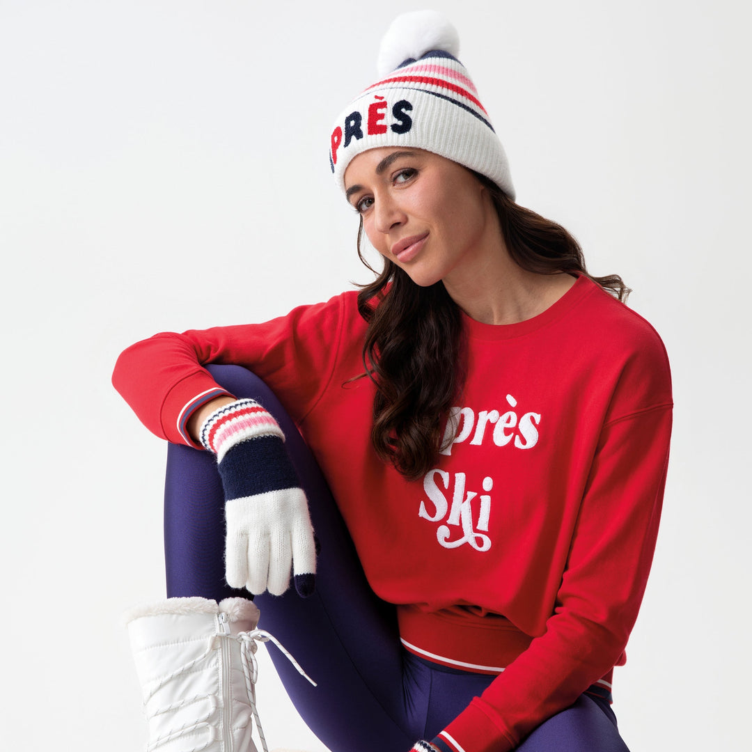 Shiraleah "Apres Ski" Sweatshirt, Red Shiraleah Retail Sweatshirts Shiraleah "Apres Ski" Sweatshirt, Red Bonjour Fete - Party Supplies