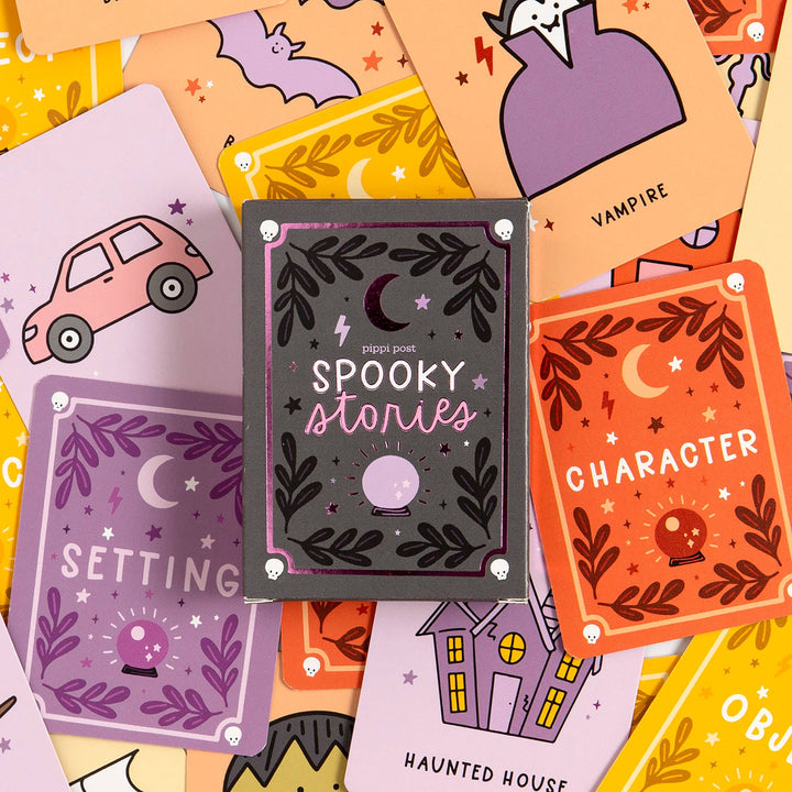 SPOOKY STORIES STORYTELLING PROMPTS CARD GAME Pippi Post Halloween Crafts & Games Bonjour Fete - Party Supplies
