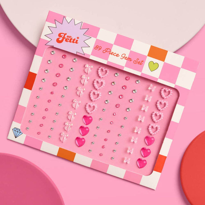 VALENTINES DAY FACE GEM SET xo, Fetti Valentine's Day Accessories VALENTINES DAY FACE GEM SET Bonjour Fete - Party Supplies