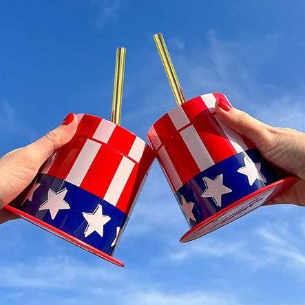 Hats Off To The USA Sipper Packed Party Hats Off To The USA Sipper Bonjour Fete - Party Supplies