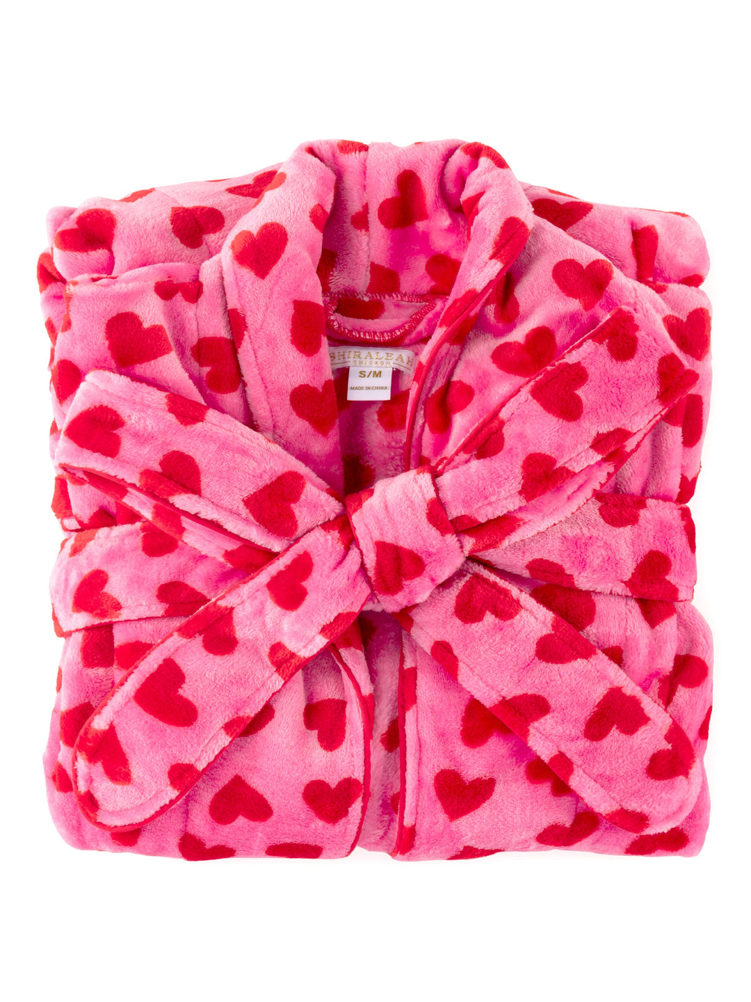 Shiraleah Hearts Robe, Pink Shiraleah Retail Robes & Spa Wraps Shiraleah Hearts Robe, Pink Bonjour Fete - Party Supplies