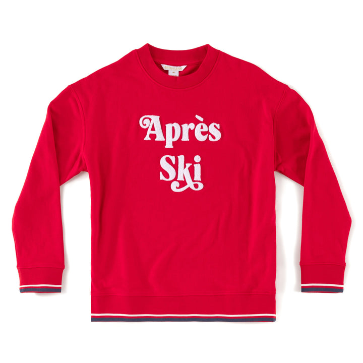 Shiraleah "Apres Ski" Sweatshirt, Red Shiraleah Retail Sweatshirts SMALL Shiraleah "Apres Ski" Sweatshirt, Red Bonjour Fete - Party Supplies