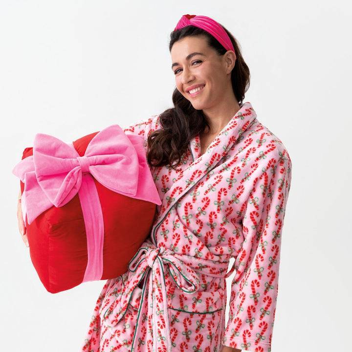 Shiraleah Felicity Candy Cane Robe, Pink Shiraleah Retail Robes & Spa Wraps Shiraleah Felicity Candy Cane Robe, Pink Bonjour Fete - Party Supplies