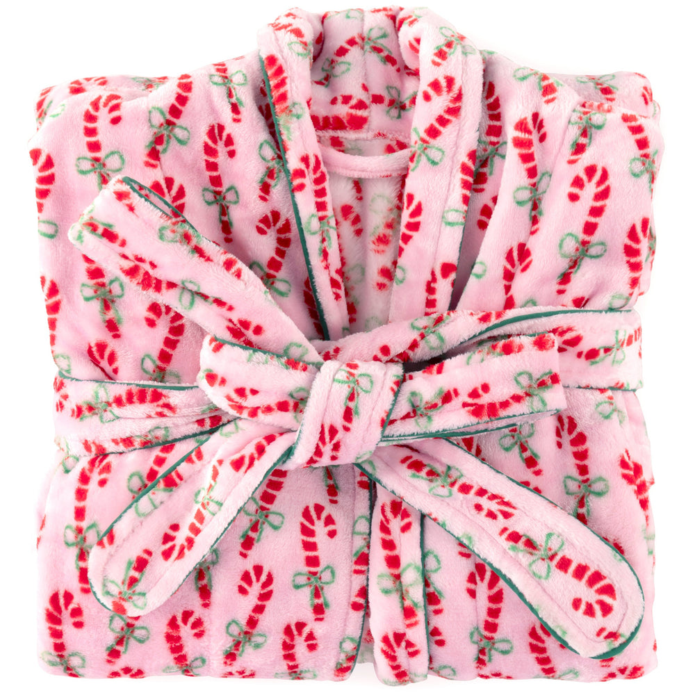 Shiraleah Felicity Candy Cane Robe, Pink Shiraleah Retail Robes & Spa Wraps Shiraleah Felicity Candy Cane Robe, Pink Bonjour Fete - Party Supplies