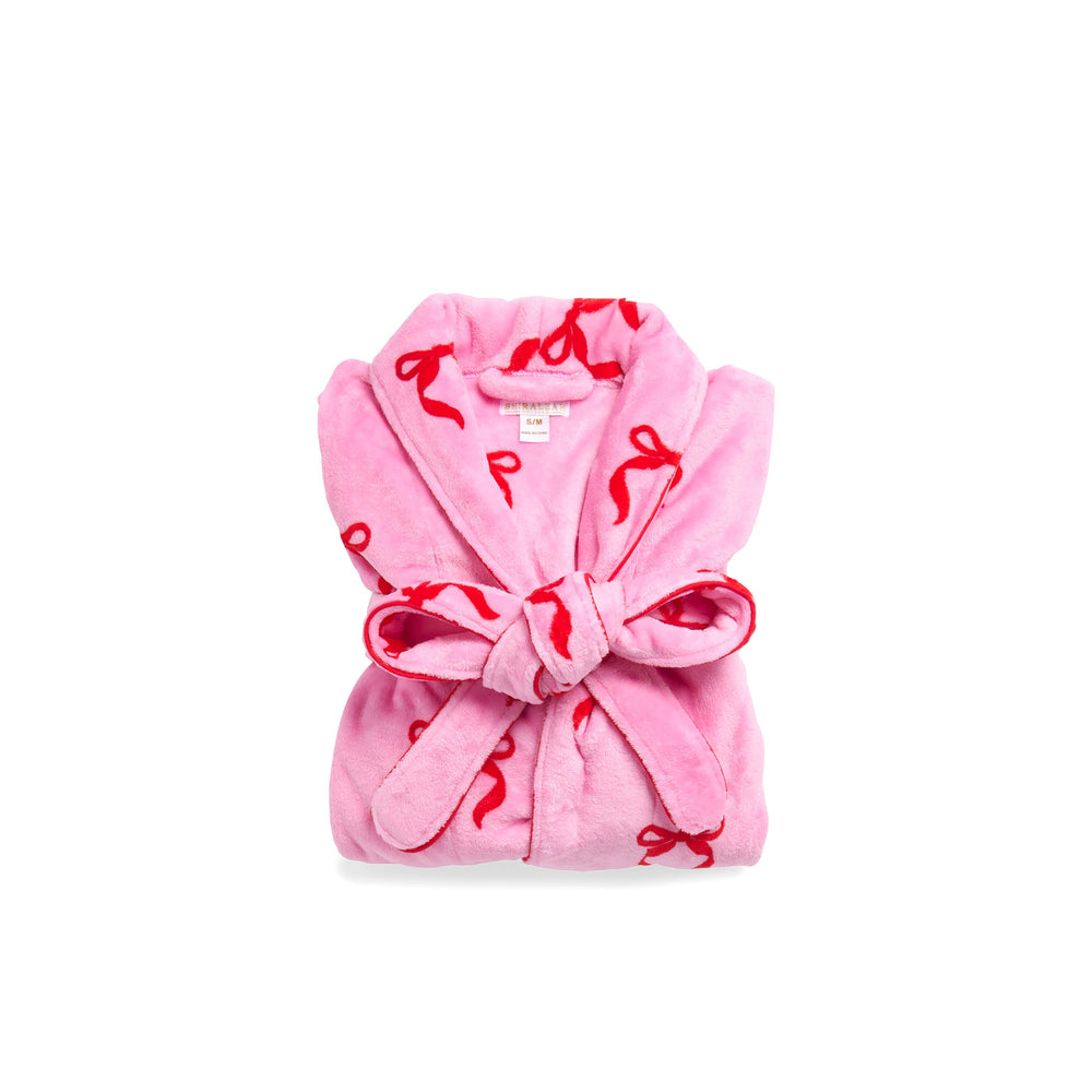 Shiraleah Bow Robe, Pink Shiraleah Retail Robes & Spa Wraps Shiraleah Bow Robe, Pink Bonjour Fete - Party Supplies