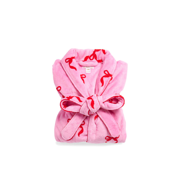 Shiraleah Bow Robe, Pink Shiraleah Retail Robes & Spa Wraps Shiraleah Bow Robe, Pink Bonjour Fete - Party Supplies