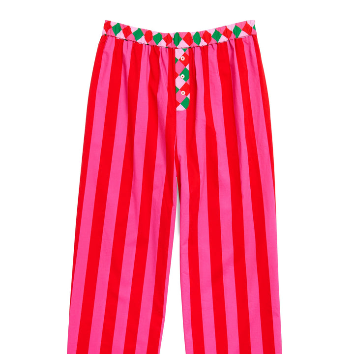 Shiraleah Festive Stripe Boxer Pant Shiraleah Retail Pants RED / SMALL Shiraleah Festive Stripe Boxer Pant Bonjour Fete - Party Supplies