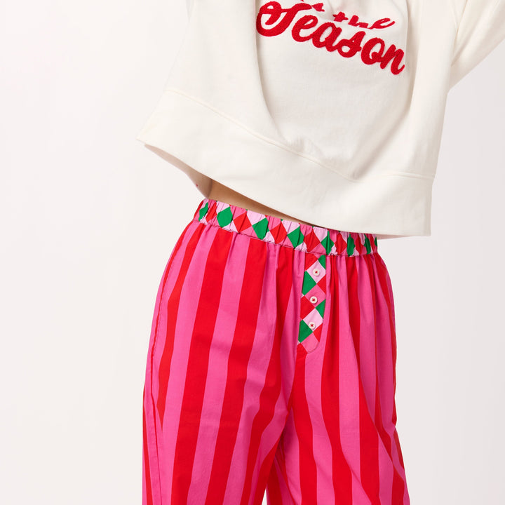 Shiraleah Festive Stripe Boxer Pant Shiraleah Retail Pants Shiraleah Festive Stripe Boxer Pant Bonjour Fete - Party Supplies