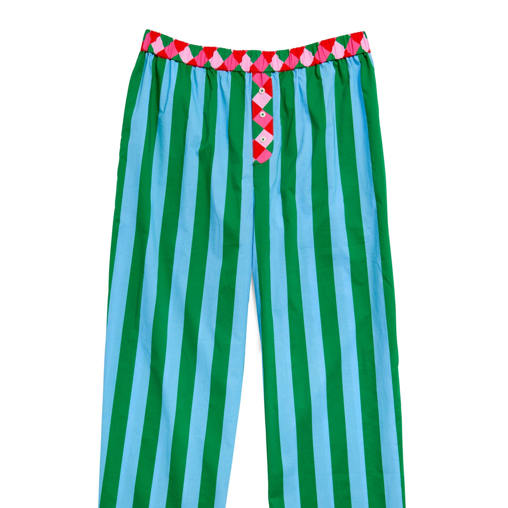 Shiraleah Festive Stripe Boxer Pant Shiraleah Retail Pants GREEN / SMALL Shiraleah Festive Stripe Boxer Pant Bonjour Fete - Party Supplies