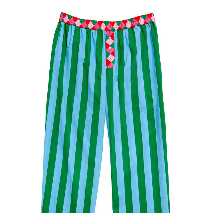 Shiraleah Festive Stripe Boxer Pant Shiraleah Retail Pants GREEN / SMALL Shiraleah Festive Stripe Boxer Pant Bonjour Fete - Party Supplies
