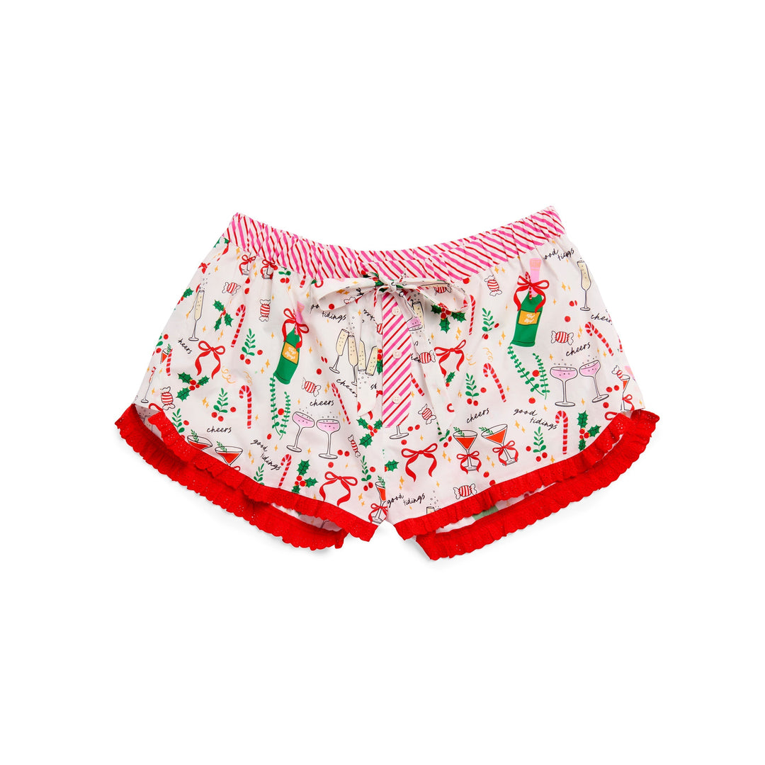 Shiraleah Celebration Boxer Short, Ivory Shiraleah Retail Shorts SMALL Shiraleah Celebration Boxer Short, Ivory Bonjour Fete - Party Supplies