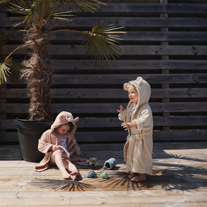 Dino Bath Essentials Kit in use — perfect dinosaur baby shower or birthday gift