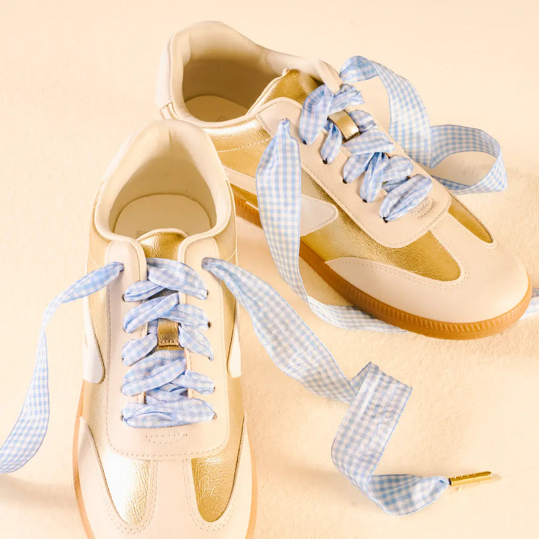 GINGHAM RIBBON SHOELACES The Darling Effect Kid's Accessories & Costumes GINGHAM RIBBON SHOELACES Bonjour Fete - Party Supplies