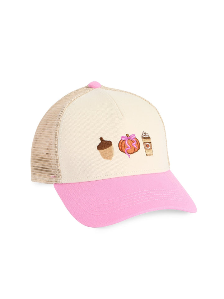 Shiraleah Fall Icons Trucker Hat, Ivory